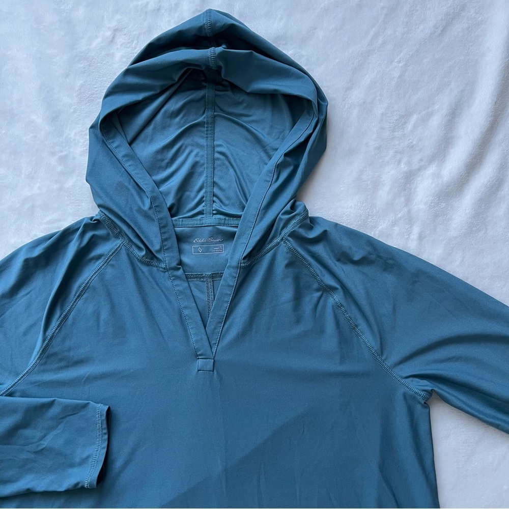 Women’s Eddie Bauer Blue Pull Over Hoodie - Picture 2 of 7